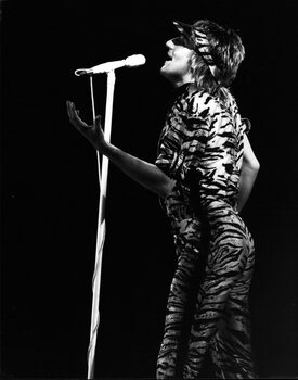 Obraz na plátně Dec. 19, 1980 - Rod Stewart on stage in London