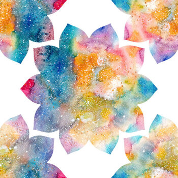 Obraz na plátně Ethnic oriental seamless pattern with flower