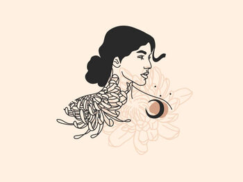 Obraz na plátně Hand drawn vector abstract stock flat