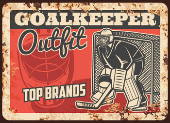 Obraz na plátně Ice hockey outfit and equipment store banner