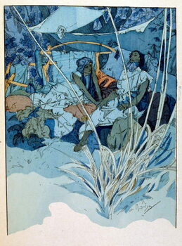 Obraz na plátně Illustration by Alphonse Mucha