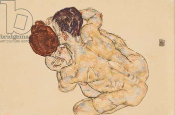 Obraz na plátně Man and Woman (Embrace); Mann und Frau , 1917