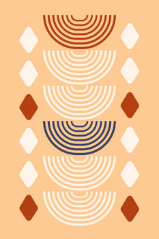 Obraz na plátně Mid century modern print. vector caroon