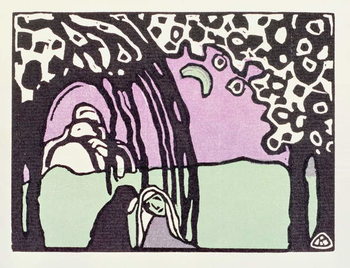 Obraz na plátně Moonrise from Der Blaue Reiter (1911)