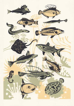 Obraz na plátně Peach Seaweed Fish, 2015