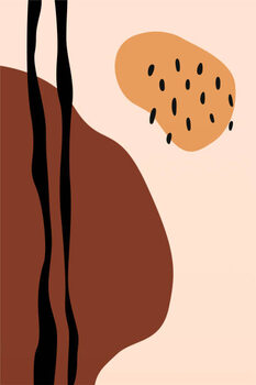 Obraz na plátně Printable Botanical Boho Shapes Wall Decor