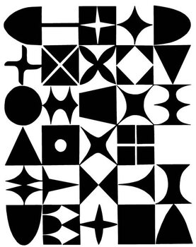 Obraz na plátně Random Shape Pattern