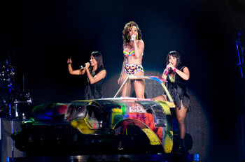 Obraz na plátně Rihanna in concert at the Echo Arena in Liverpool 2011