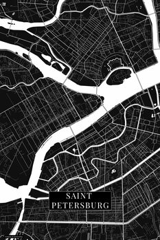 Obraz na plátně Saint Petersburg black