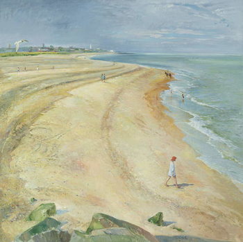 Obraz na plátně The Curving Beach, Southwold, 1997