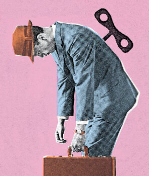 Obraz na plátně Wind-up man