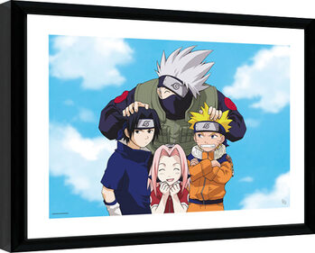 Zarámovaný plagát Naruto Shippuden - Photo Team 7