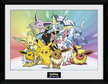 Zarámovaný plagát Pokemon - Eevee