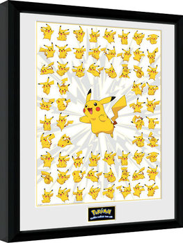 Zarámovaný plagát Pokemon - Pikachu