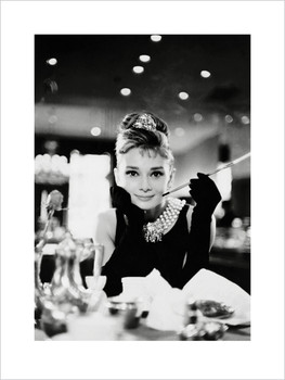 Obrazová reprodukce Audrey Hepburn - Tiffany b&w