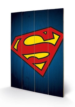 Obraz na drewnie DC Comics - Superman Symbol