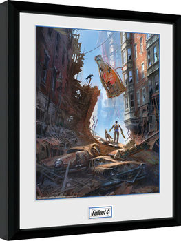 Fallout 4 - Street Scene oprawiony plakat