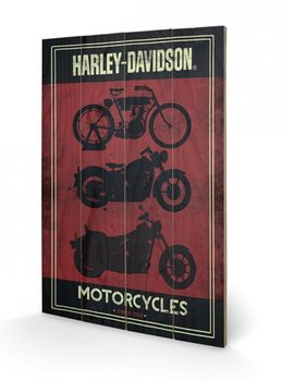 Obraz na drewnie HARLEY DAVIDSON - motorcycles