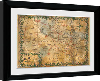 Hobbit - Map oprawiony plakat