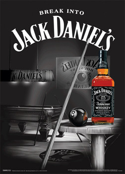 Obraz na drewnie JACK DANIEL'S - pool room 3D