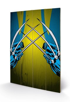 Obraz na drewnie Marvel Comics - Wolverine Claws