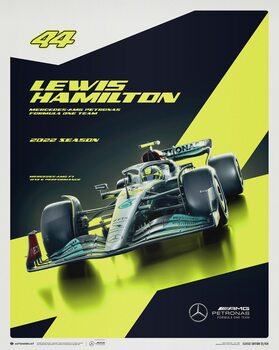Umelecká tlač Mercedes-AMG Petronas F1 Team - Lewis Hamilton - 2022