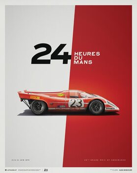 Umelecká tlač Porsche 917 - Salzburg - 24 Hours of Le Mans - 1970