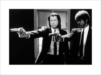 Obrazová reprodukce Pulp Fiction - guns b&w
