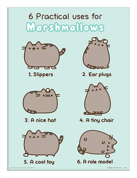 Pusheen - Practical Uses for Marshmallows oprawiony plakat