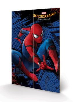 Spider-Man Homecoming - City Obraz na drewnie Obraz na drewnie Spider-Man Homecoming - City