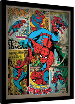 Spider-Man - Retro Zarámovaný plagát