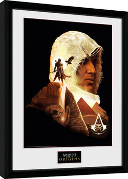 Zarámovaný plakát Assassins Creed Origins - Face