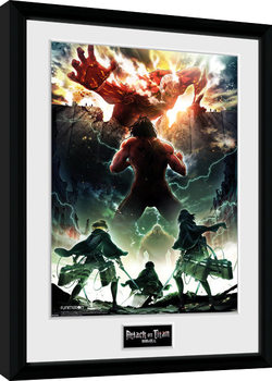 Zarámovaný plakát Attack On Titan Season 2 - Key Art