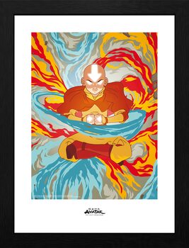 Oprawiony plakat Avatar - Aang Avatar State