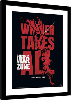 Oprawiony plakat Call of Duty - Winner Takes All