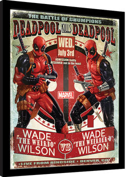 Zarámovaný plakát Deadpool - Wade vs Wade