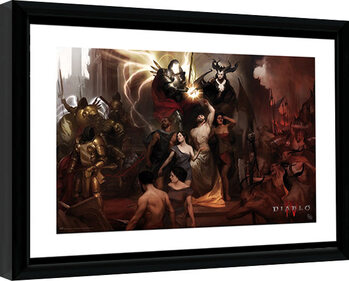 Oprawiony plakat Diablo IV - Nephalems