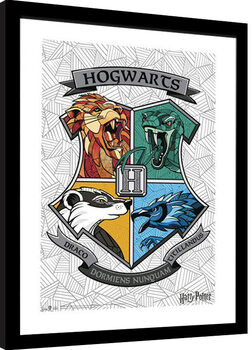 Zarámovaný plakát Harry Potter - Stand Together Crest