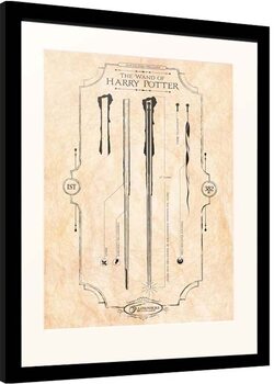 Oprawiony plakat Harry Potter - The Wand