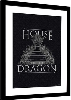 Oprawiony plakat House of the Dragon - Iron Throne