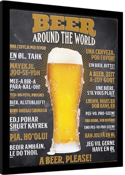Oprawiony plakat How To Order a Beer