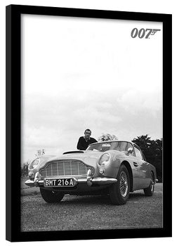 Zarámovaný plakát JAMES BOND 007 - connery b+w