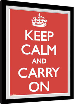 Zarámovaný plakát Keep Calm And Carry On