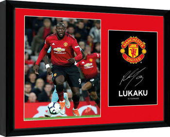 Oprawiony plakat Manchester United - Lukaku 18-19