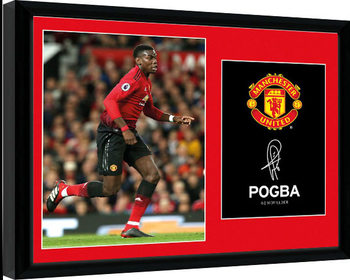 Zarámovaný plakát Manchester United - Pogba 18-19