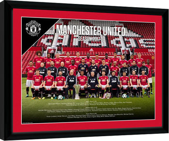 Zarámovaný plakát Manchester United - Team Photo 17/18