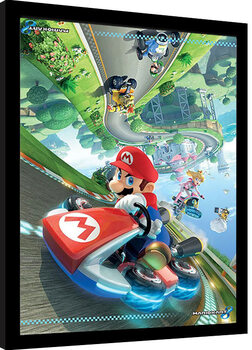 Oprawiony plakat Mario Cart 8 - Flip