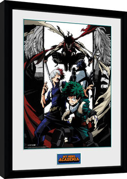 Oprawiony plakat My Hero Academia - Heroes and Villains