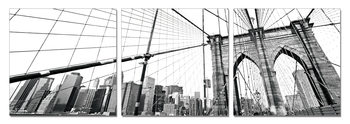 Obraz New York - Brooklyn Bridge detail (B&W)
