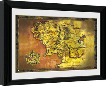 Zarámovaný plakát Pán Prstenů - Middle Earth